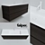 Sleek Falper Flat Sink with Viaveneto Pedestal 3D model small image 1