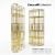 Luxury Golden Cage Bookcase (Ceccotti) 3D model small image 1