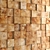 Wooden Mosaic Art Wall 3D model small image 2