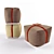 Sake Pouf: Soft Cushion on Sturdy Base 3D model small image 3