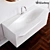 Clarberg 120cm Papyrus Bathroom Vanity 3D model small image 2