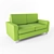 Eco-Friendly Emerald Sofa 3D model small image 1