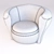 Cozy Lounge Chair 3D model small image 2