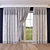 Semi-Open Curtain: Streamlined Elegance 3D model small image 2