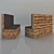 Rustic Pallet Sofa 3D model small image 1