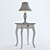 Eglomise Miraval End Table & Burj Table Lamp 3D model small image 2