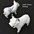 Delft Ceramic Bulldog: Stylish Table Decor 3D model small image 2