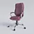 Elegant Leather Office Chair 3D model small image 1