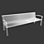 Urban Oasis Metal Bench 3D model small image 2