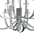 Modern Chandelier with 16 Metal Arms 3D model small image 2