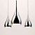 LuceSolara Chrome Pendant Lamp - Modern Italian Lighting 3D model small image 1