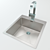 Shiny Chrome Kitchen Sink 3D model small image 1