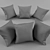 Handcrafted Sahtian Leather Pillows 3D model small image 2