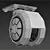 Sleek 50mm Furniture Wheel 3D model small image 3