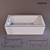 Elegant 170cm Castone Bath 3D model small image 2