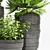 Modern Decorative Planter Set 3D model small image 2