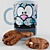 Playful Cat Mug with Cookie Compartment 3D model small image 1