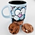 Playful Cat Mug with Cookie Compartment 3D model small image 2