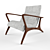 Sleek Modern Vladimir Kagan Armchair 3D model small image 1