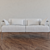 Sleek White Sofa: Modern Simplicity! 3D model small image 1