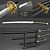 Tri Sword Set: Katana, Chisa-Katana, Tanto 3D model small image 1