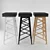 Modern Metal Bar Stool 3D model small image 1