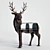 Wooden Deer Shaped Shelf 3D model small image 1