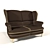 Plush Comfort Sofa 3D model small image 1