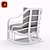 Casa Gran Outdoor Chair: Modern and Functional 3D model small image 2