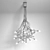 Elegant Filament Chandelier by Catellani & Smith 3D model small image 1