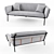 Luxurious Valet Love Seat - Stellar Works 3D model small image 1