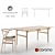 Wegner's Wishbone Chair & Hardwood Table 3D model small image 2