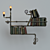 Title: Steampunk-Inspired Decorative Bookshelf 3D model small image 1