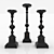 Elegant Set of 3 Candlestands 3D model small image 1