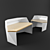 Hex Diamond Reception Desk 3D model small image 1