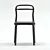 Sleek Tugo Black Chair 3D model small image 2