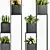 Quadrant Plant Stand with Planters 3D model small image 3