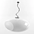 Modern Glass Oval Pendant 3D model small image 1