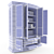 Sleek Wood Bookcase 3D model small image 3