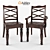 Elegant Porter Dining Chair 3D model small image 1