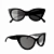 Chic Chanel Cat Eye Sunnies 3D model small image 1