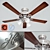 44" Hunter Ceiling Fan - Modern Design 3D model small image 1