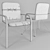 Sleek Salsa Office Chair 3D model small image 2