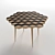 Modern Wooden Patterned Table | Stylish Home Décor 3D model small image 2