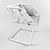  Henge TWO Strip Chair: Sleek Design and Perfect Dimensions 3D model small image 3