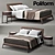 Poliform Kelly Bed and Nightstands 3D model small image 1