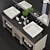 Sleek Bath Vanity Set 3D model small image 3