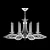 Marquise Crystal Chandelier: Elegant Silver Finish 3D model small image 1