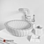 Natural Stone Sink Set with Teak House Cabinet & Lemark Mixer 3D model small image 3