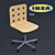 Sleek and Modern Ikea Jules 3D model small image 1